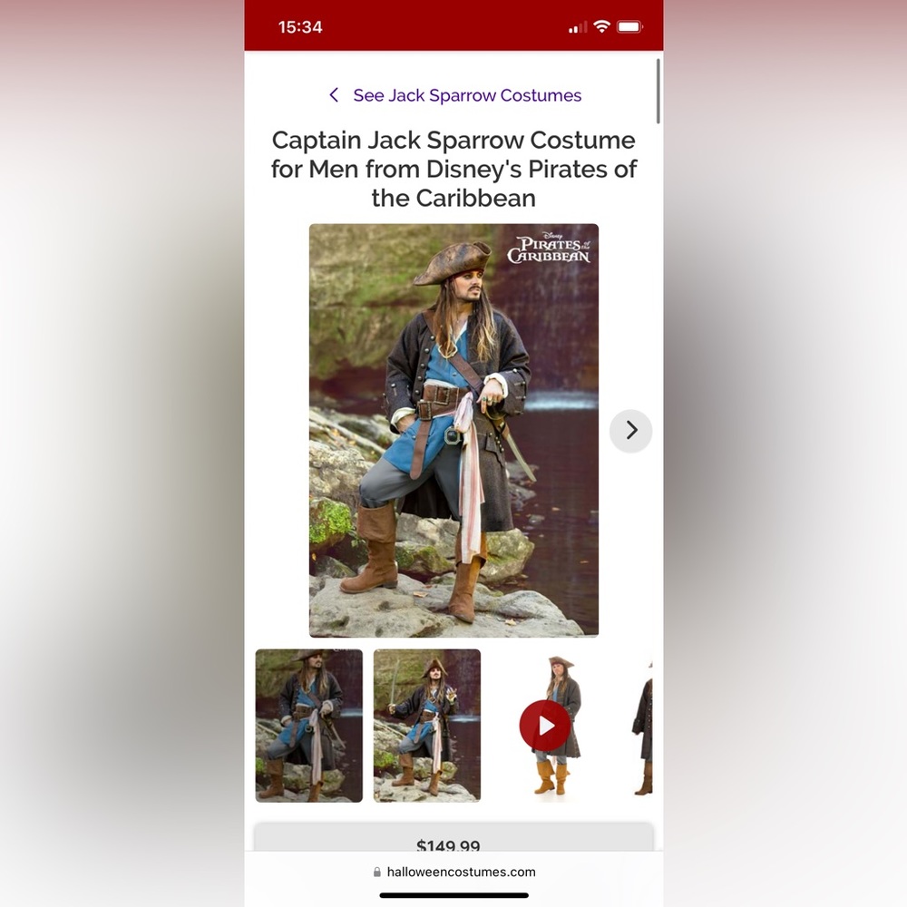 Jack Sparrow Halloween Costume